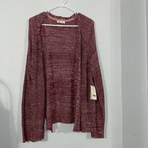 OVLA Olive and Vine Cardigan knit Sweater Womens XL color berry multi